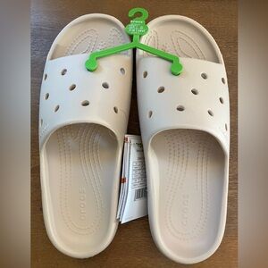 CROCS Cream Slip-On Sandals